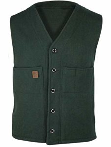 Regular and Big and Tall Heavyweight Wool Vest for Hunting, Shooting, and Outdoor Wear to Size 3X in Green Made in CANADA (2X-Large)