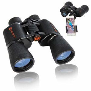 EACONN 10x50 Binoculars for Adults, Powerful Binoculars for Bird Watching Hunting Concerts Sports with BAK-4 Porro Prism FMC Lens, Waterproof Easy Focus Binoculars with Phone Mount Strap Carrying Bag
