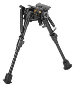 Caldwell XLA Pivot 6-9 Inch Bipod with Adjustable Notched Legs and Slim Folding Design for Easy Transport, Rifle Stability, and Target Shooting , BLACK