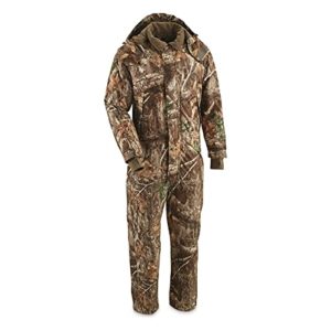 Guide Gear Men's Guide Dry Waterproof Insulated Hunting Coveralls, Realtree Edge, XL