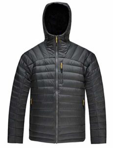 HardLand Men’s Packable Down Jacket Hooded Lightweight Winter Puffer Coat Outerwear Charcoal Grey Size M