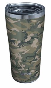 Tervis Triple Walled Jungle Camo Insulated Tumbler Cup Keeps Drinks Cold & Hot, 20oz, Stainless Steel