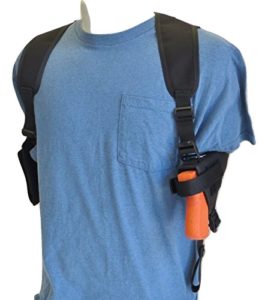 Shoulder Holster for Glock 17, 20, 21, 22, 31,37, Dbl Mag Pouch Horizontal Carry