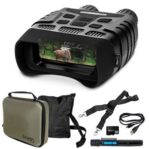 SIGWEIS Night Vision Binoculars for Adults, Perfect for Day & Nights, Camping, Spy & Hunting, Property Surveillance & Wildlife Watching, Bundle Includes Hard Case, Lens Cleaning Brush & 32 GB SD Card
