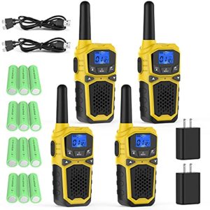 Walkie Talkies for Adults Rechargeable,Long Range Two Way Radios 22 Channels VOX NOAA Weather Alert Family Walkie-Talkie for Outdoor Adventures, Camping, Hiking, Hunting
