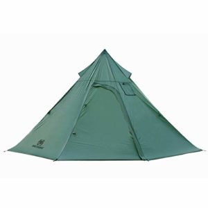 OneTigris Iron Wall Stove Tent, Lightweight Teepee Tent with Removable Inner Mesh, 20D SIL-Nylon 1-3 Persons for Backpacking Hiking Fishing Canoeing Travel Winter Camping