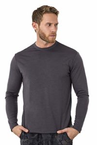 Merino.tech Merino Wool Base Layer - Mens 100% Merino Wool Long Sleeve Lightweight Thermal Shirt (M, 165 Charcoal)