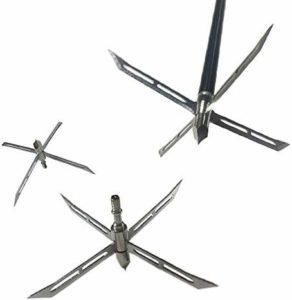 Sinbadteck Archery Broadheads, 3Pcs Pack 4 Fixed Blade Turkey Hunting Broadheads 200Gr Arrowhead Stainless Steel Bow and Arrow Hunting Tips