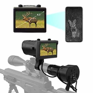 Digital Night Vision Scope Recorder for Rifle Hunting with WiFi Function Recording Photo or Video from 2.4” LCD Screen Use for Night Hunting Up to 200 Meters / 656ft /218 Yards