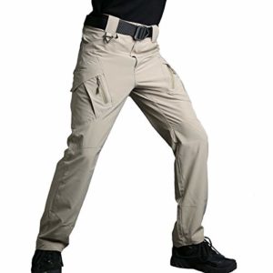 Men's Quick Dry Tactical Pants Summer Lightweight Outdoor Hiking Cargo Trousers