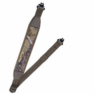 BOOSTEADY Rifle Sling with Swivels, Two Point Shotgun Sling, Metal Length Adjuster,Non-Slip Backing Shoulder Pad, Durable Nylon Gun Strap - Camo Tree Style