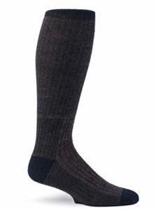 Warrior Alpaca Socks -Heavy-Duty Alpaca Wool Cold Weather Work Sock for Men & Women | Terry Lined | Winter Sports, Hunting & More (Charcoal Navy Over-the-Calf, Large)