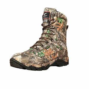 8 Fans Hunting Boots 9 Inch Lightweight Hiking Boots with 800G Thinsulate Insulation with Memory Foam Insole Realtree Timber Camo Boots for Men Size 10