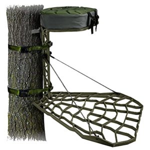 XOP-XTREME OUTDOOR PRODUCTS 2021 XOP Vanish Evolution - Cast Aluminum Hang On Tree Stand for Hunting - Deluxe Deer Stand - Platform Dimensions: 27