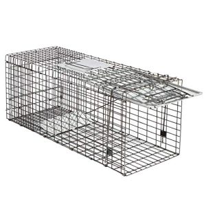Smartxchoices 32-inch Live Animal Cage Trap Catch and Release Spring Loaded One-Door Collapsible Humane Rodent Cage for Rabbits,Stray Cat,Squirrel,Raccoon,Mole,Gopher,Opossum,Skunk,Groundhog