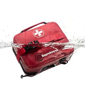 Surviveware Waterproof Premium First Aid Kit for Cars, Boats, Trucks, Hurricanes, Tropical Storms and Outdoor Emergencies - Large Kit - 200 Piece