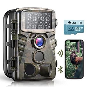 Dsoon WiFi Trail Camera 4K 32MP Bluetooth Game Camera Send Pictures to Phone Hunting Camera with Night Vision 0.2s Activated 120° Detection IP66 Waterproof for Wildlife Deer Scouting Monitoring