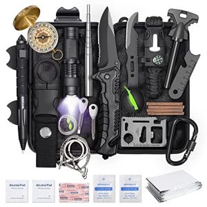 35 in 1 Survival Kit, Gifts for Dad Men Husband, Powerful Survival Gear and Equipment, Birthday Gifts for Him Teen Boy Boyfriend, Upgraded Cool Gadgets for Camping, Hiking, Hunting, Fishing