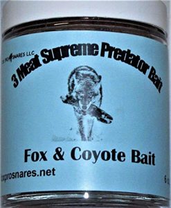 3 Meat Supreme Predator Bait Fox, Coyote, Bobcat, Raccoon Trapping (1, 8 oz.)