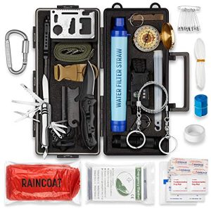 20 in 1 Survival Kit by PATHWAY NORTH, Tactical Gear for Men and Women, Bugout Bag Survival Kit, Emergency Kit for Disaster, Camping, Boat, Hunting, Hiking, Car, and Adventures